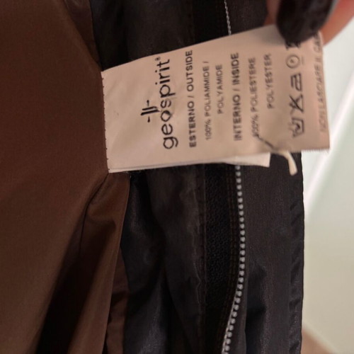 Geospirit down jacket with fur collar, like new, brown, size M