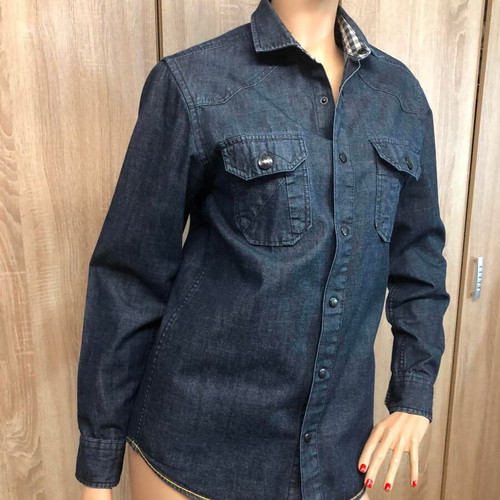 Cedar Wood State shirt new, size S/M, blue cotton