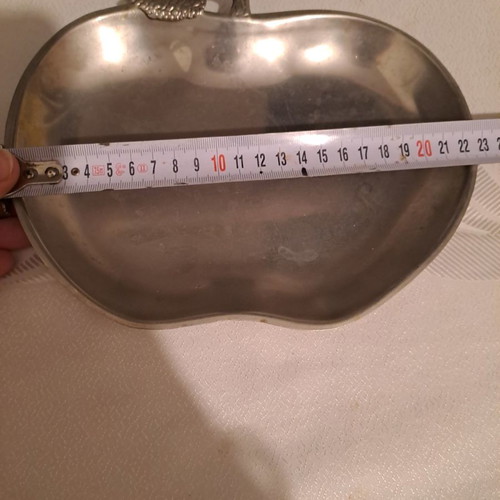 Large apple-shaped plate used