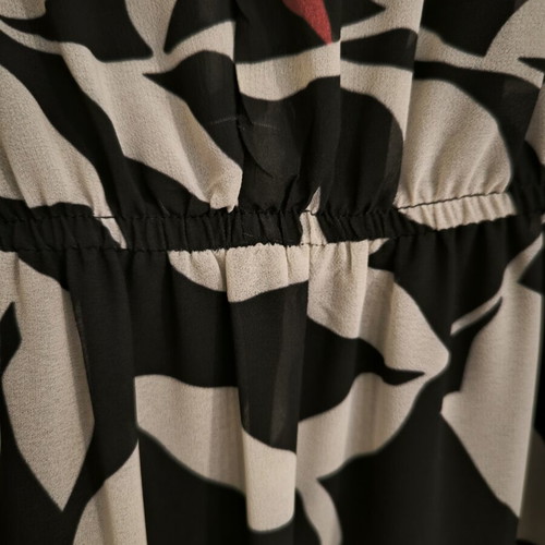 Φόρεμα maxi με floral print σαν καινούργιο, μαύρο και κόκκινο