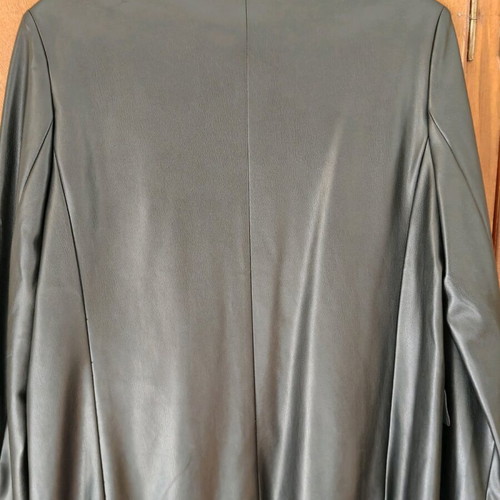 Classic black leatherette blazer jacket like new size M