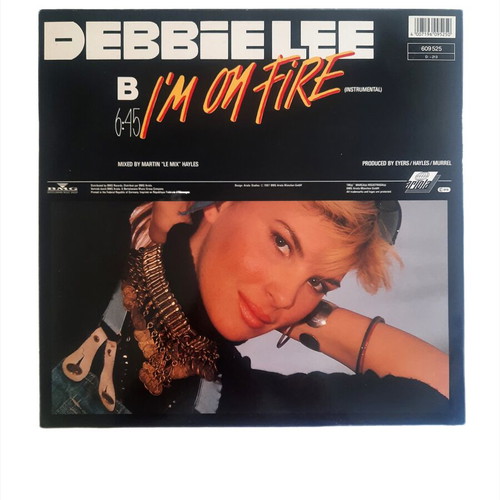 Debbie Lee I'm On Fire 12" maxi-single vinyl like new, synth-pop