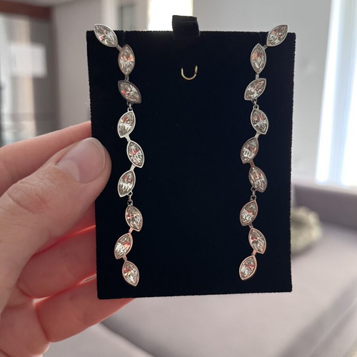 Rebecca Lumiere Crystal earrings, silver