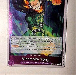 Vinsmoke Yonji One Piece Card Game OP06-067 Rare