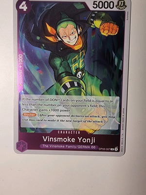 Κάρτα Vinsmoke Yonji One Piece Card Game OP06-067 Rare