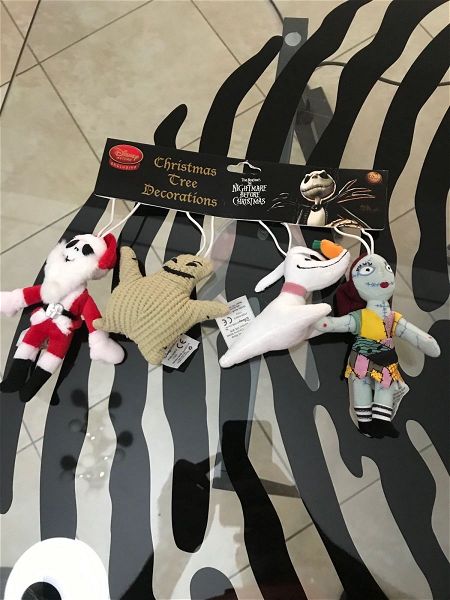  NIGHTMARE BEFORE CHRISTMAS ORNAMENT SET OF 4 DISNEY STORE EXCLUSIVE NEW (TREE DECORATIONS CHRISTMAS)