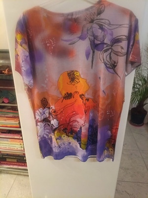 Women's multicolor blouse, size L