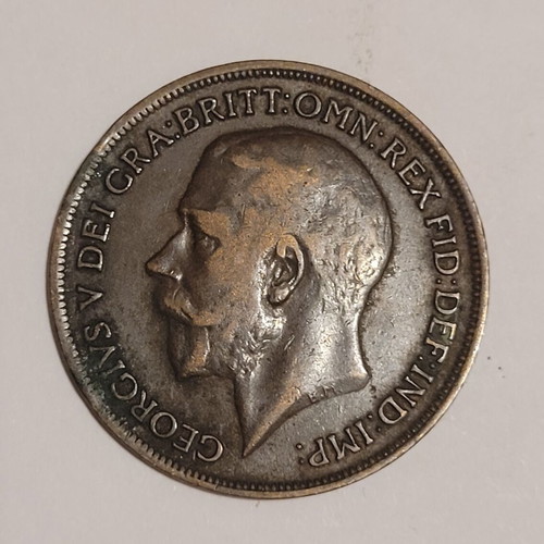 England 1 penny 1916 used