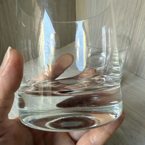 Whiskey glasses, set of 2, classic lowball with heavy base