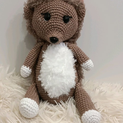 Handmade crocheted hedgehog custom made