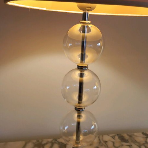 Modern lamp with Habitat lampshade like new