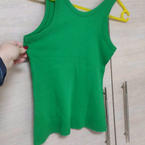 Esprit sleeveless top with rhinestones, like new, green and silver, size S/M