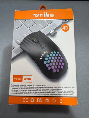 Wireless mouse new with adjustable DPI and colorful RGB lights