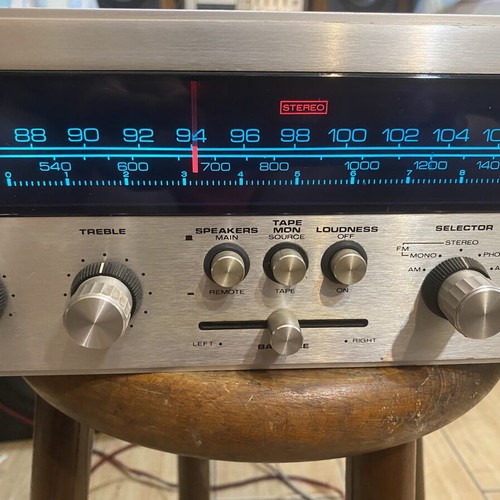 Superscope R-1220 vintage stereo amplifier used, designed by Marantz
