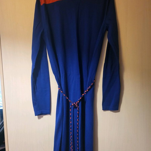 Lacoste dress like new, blue royal wool, long sleeve, size 40