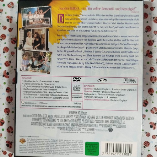 Divine Secrets of the Ya-ya Sisterhood DVD used with Greek subtitles