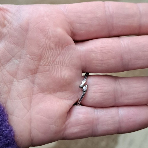 Handmade labradorite ring new, silver with blue stone