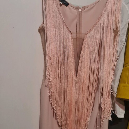 Prince Oliver dress new, size M, pink with fringes and transparency