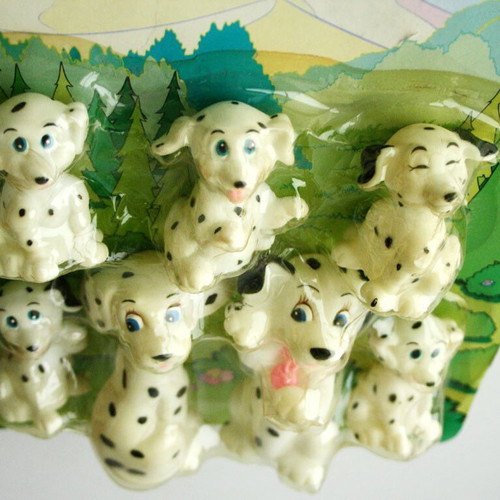 Vintage 90's Dalmatian puppies figures 101 Dalmatians Mei Ah new