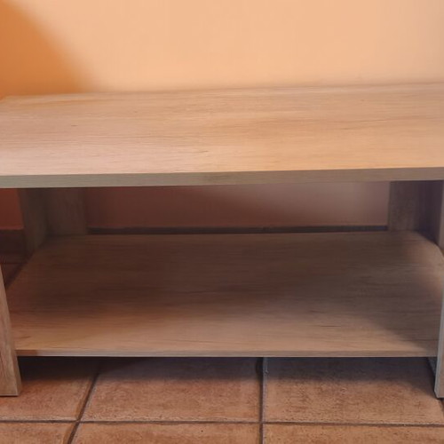 Melamine two-tier coffee table