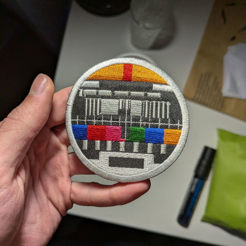 No Signal TV patch new with iron-on adhesive for clothes or bags