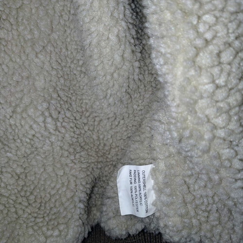 Khaki jacket militaire style with faux fur hood, size XL, like new