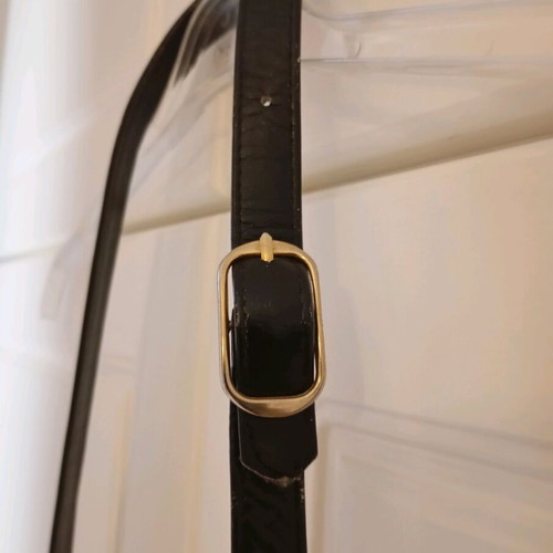 Black leather shoulder bag used with minimal wear