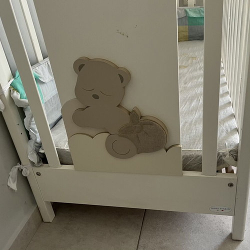 Baby cot 1.35x0.7 m with mattress used