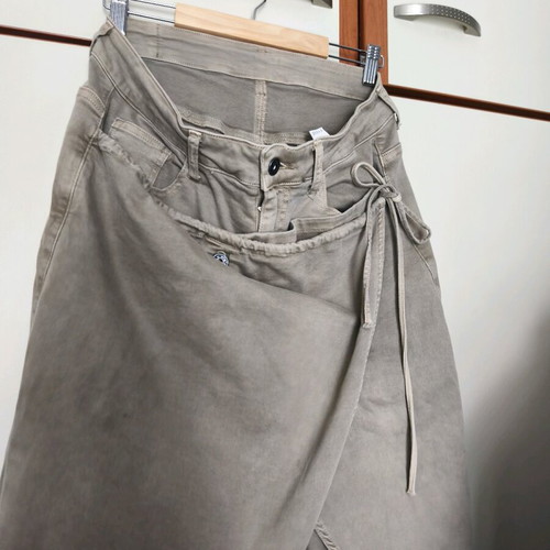 Acerbis elastic jeans with apron like new, size M 38 10, gray beige