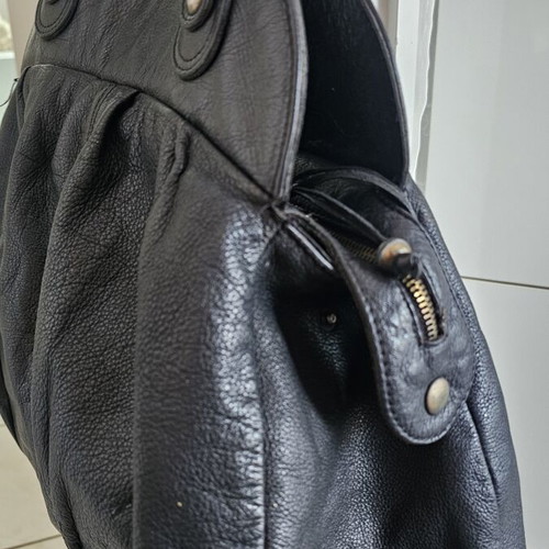 Massimo Dutti shoulder bag used, leather, black