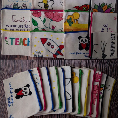 Hand-painted toiletry bags pack of 12 like new