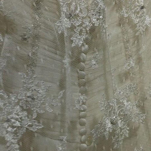 Wedding dress new, strapless satin with handmade lace XXL