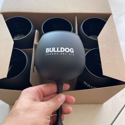 Cocktail glass Bulldog London Dry new, black matte