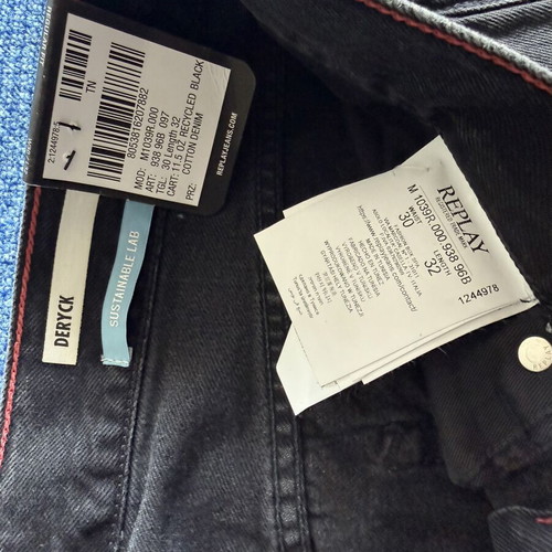Replay Jeans νέοι ανδρικοί τζιν Grover Straight 33/34 και Deryck Straight 30/32