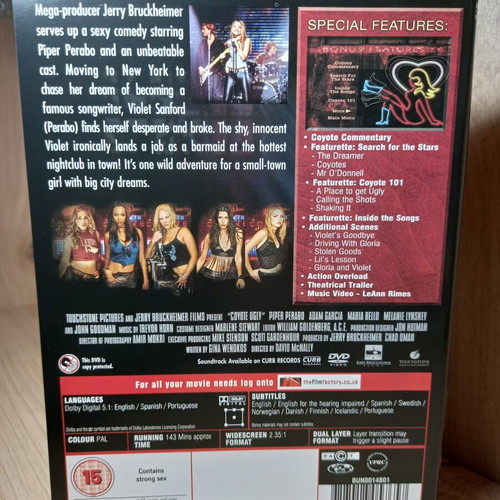 Coyote Ugly DVD like new with English subtitles