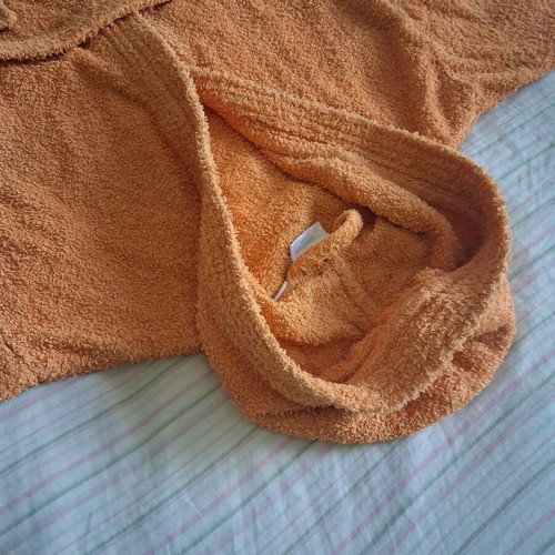 Children's bathrobe orange used, unisex, size 4-6 years
