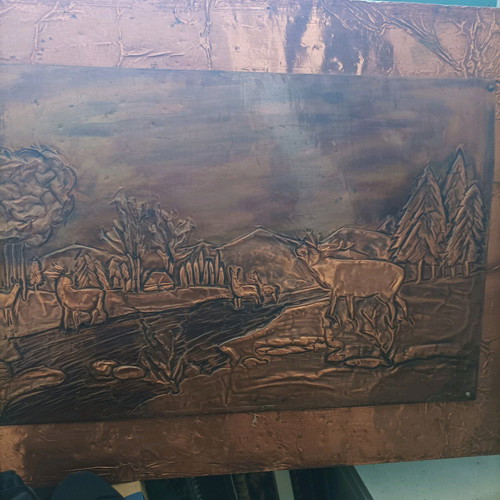 Chalcography painting used with depicted subject