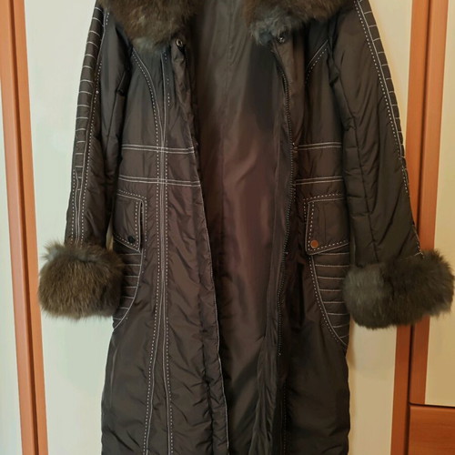 Raxevsky women's long jacket like new, grey taupe