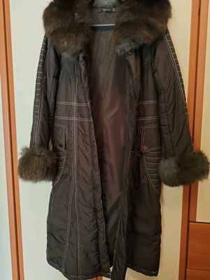 Raxevsky women's long jacket like new, grey taupe