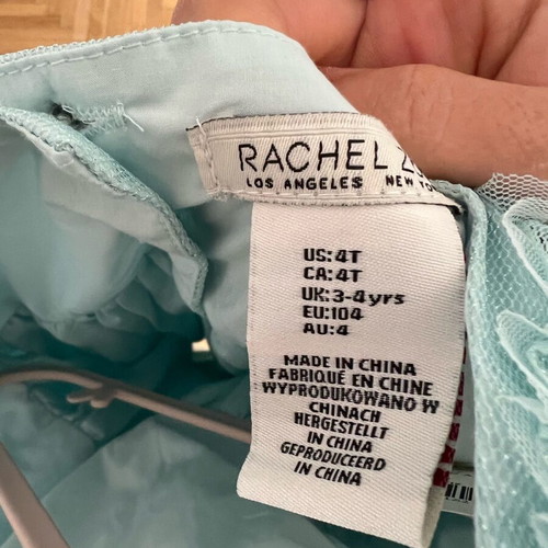 Φόρεμα Rachel Zoe από τούλι με κορδέλα, καινούργιο, τιρκουάζ, 4 ετών