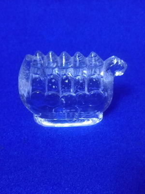 Lindshammar Viking Ship Paperweight lead crystal like new