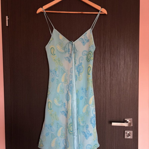Fairycore satin blue dress Y2K vintage