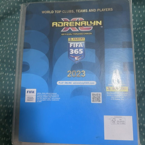 Panini Adrenaline XL FIFA 365 2023 sticker album like new, complete with 441 cards
