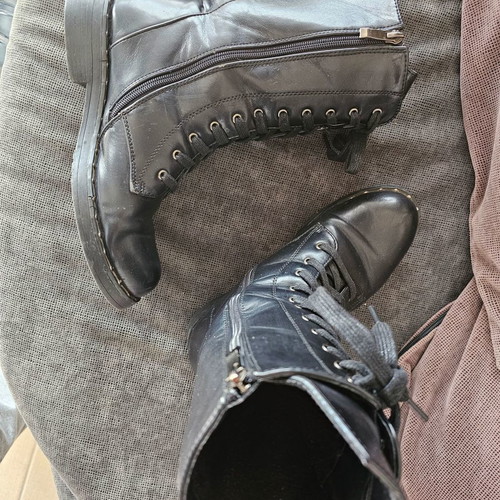 Stephan leather ankle boots used, black, size 37