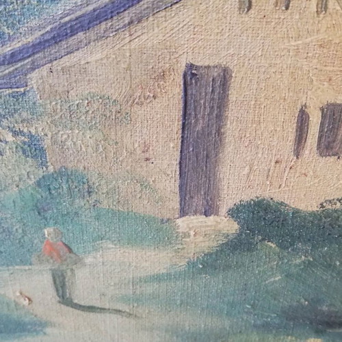 Old landscape painting used from the 1960s