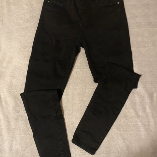 Denim black elastic skinny jeans size S like new