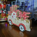Christmas wooden decoration with Santa Claus new