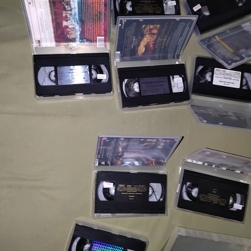 VHS and DVD Movie Collection used, pack of 9, retro video club editions