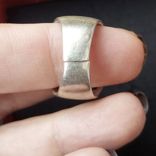 Silver ring 925 with abalone mother-of-pearl used