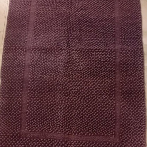 Bath mat like new, purple - eggplant, 1.02 x 0.62 m